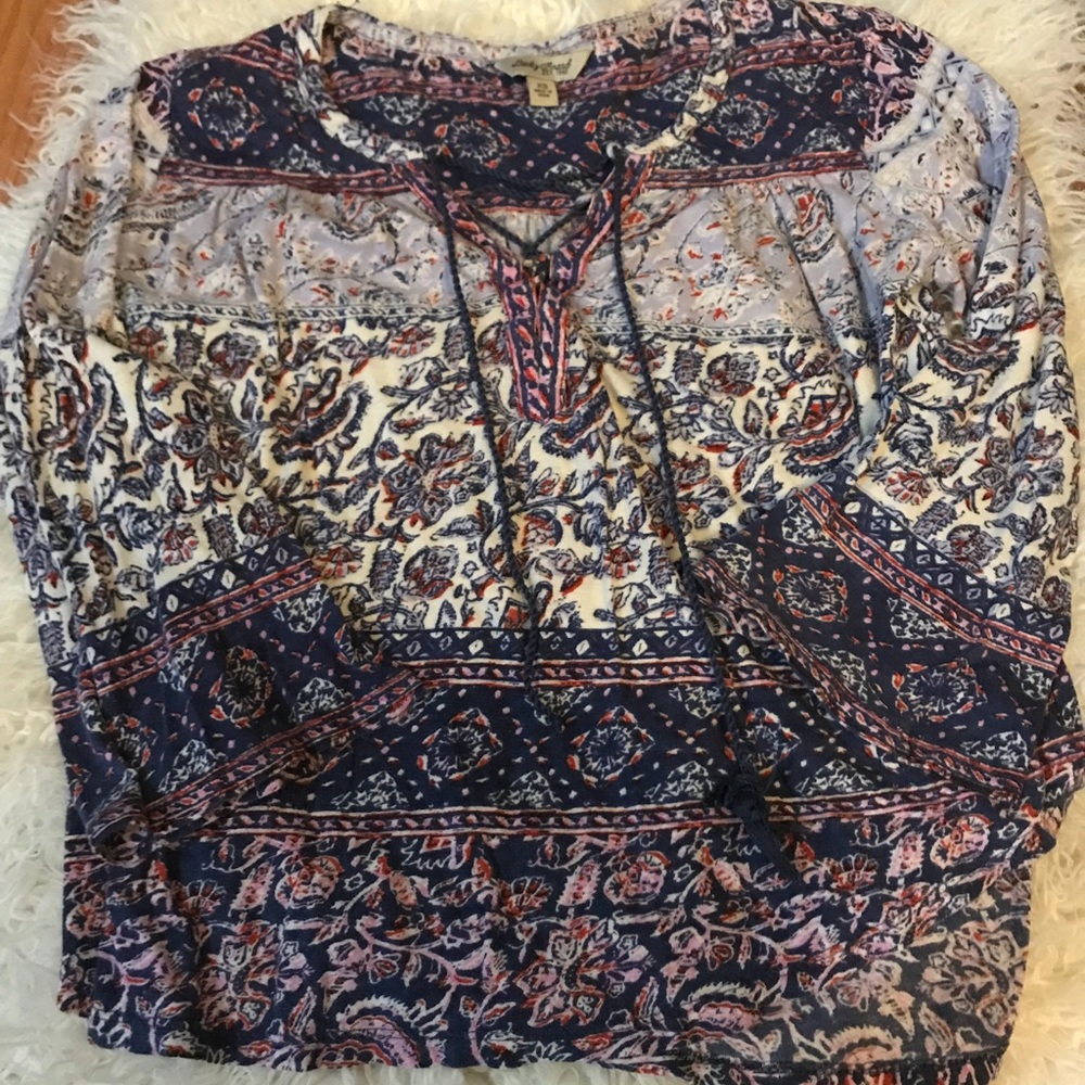 Lucky brand 3/4 shirt size XS